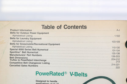 Gates 31-2060 89-90 PoweRated Truflex & Sportline Belt Applications Catalog