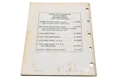 OEM Tecumseh 691462A 8-18 HP Cast Iron Engine Mechanic's Handbook