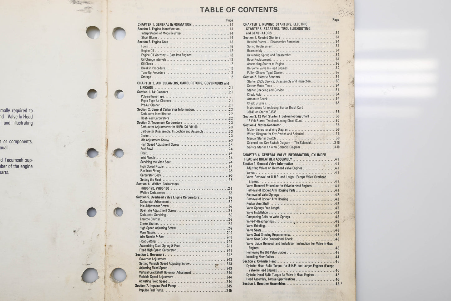 OEM Tecumseh 691462A 8-18 HP Cast Iron Engine Mechanic's Handbook