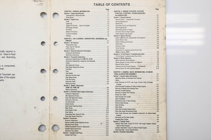 OEM Tecumseh 691462A 8-18 HP Cast Iron Engine Mechanic's Handbook