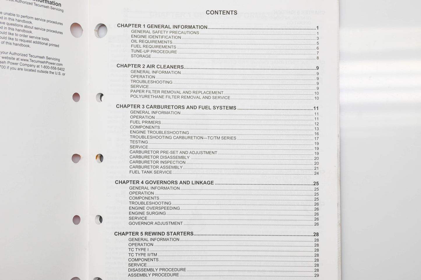 OEM Tecumseh 694782 TC TM 2-Cycle Engines Technician's Handbook