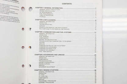 OEM Tecumseh 694782 TC TM 2-Cycle Engines Technician's Handbook