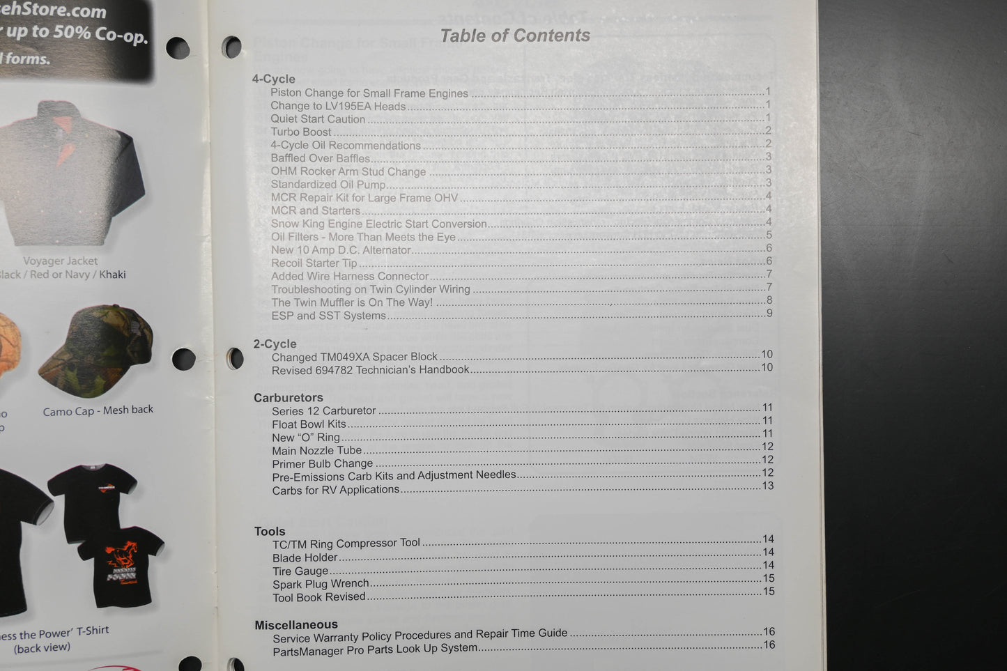 OEM Tecumseh 694327 2004 Revision Factory Training Manual