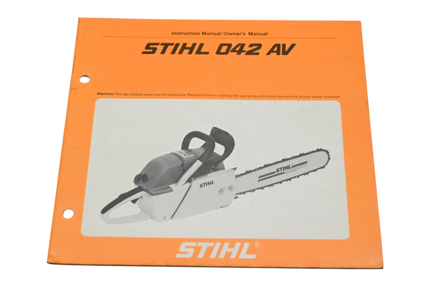 OEM Stihl 0451 119 0121 042 AV Chain Saw Owner's Manual