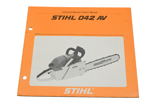 OEM Stihl 0451 119 0121 042 AV Chain Saw Owner's Manual