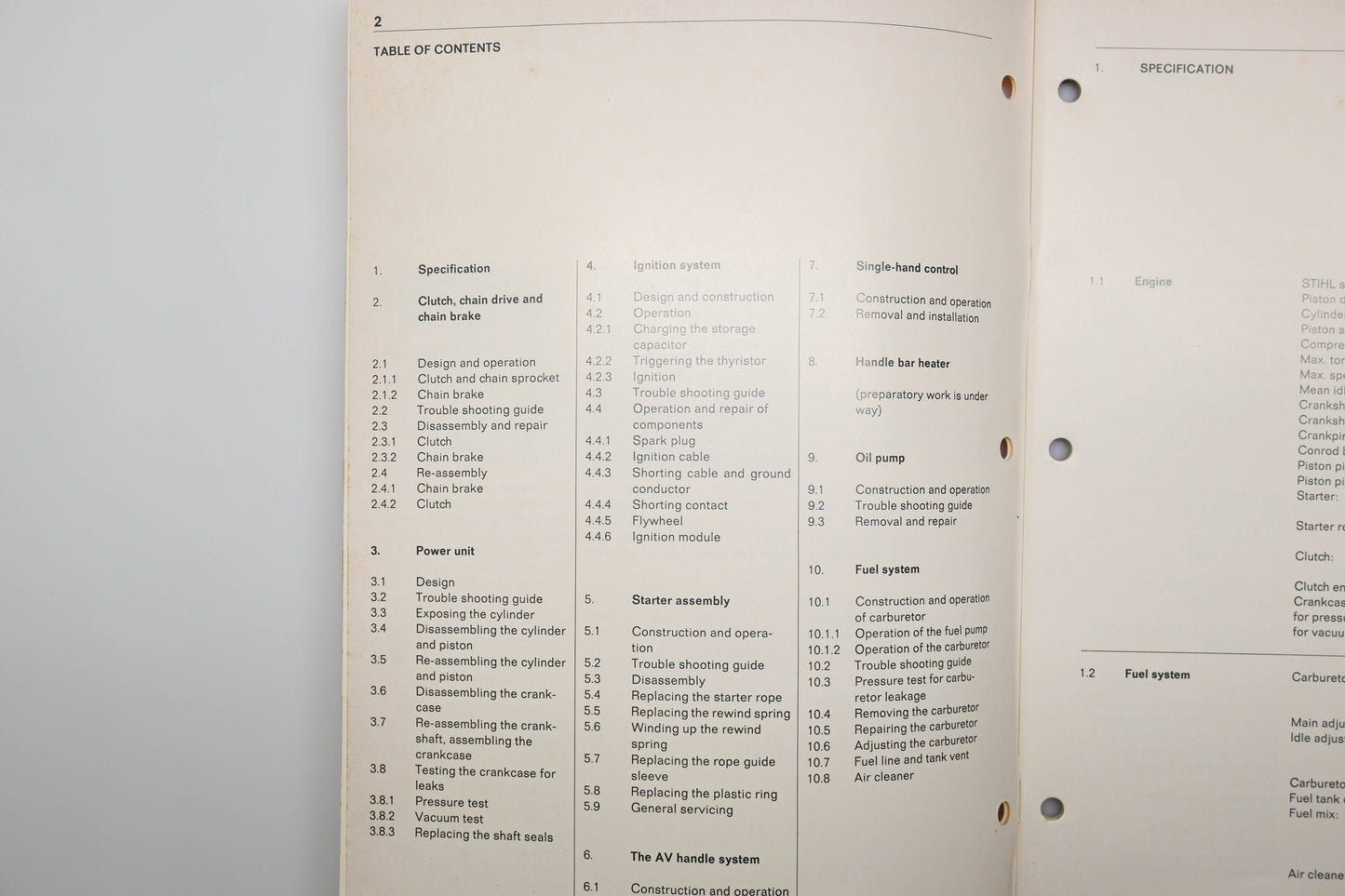 OEM Stihl 0455 119 0123 042 AV Chain Saw Shop Manual