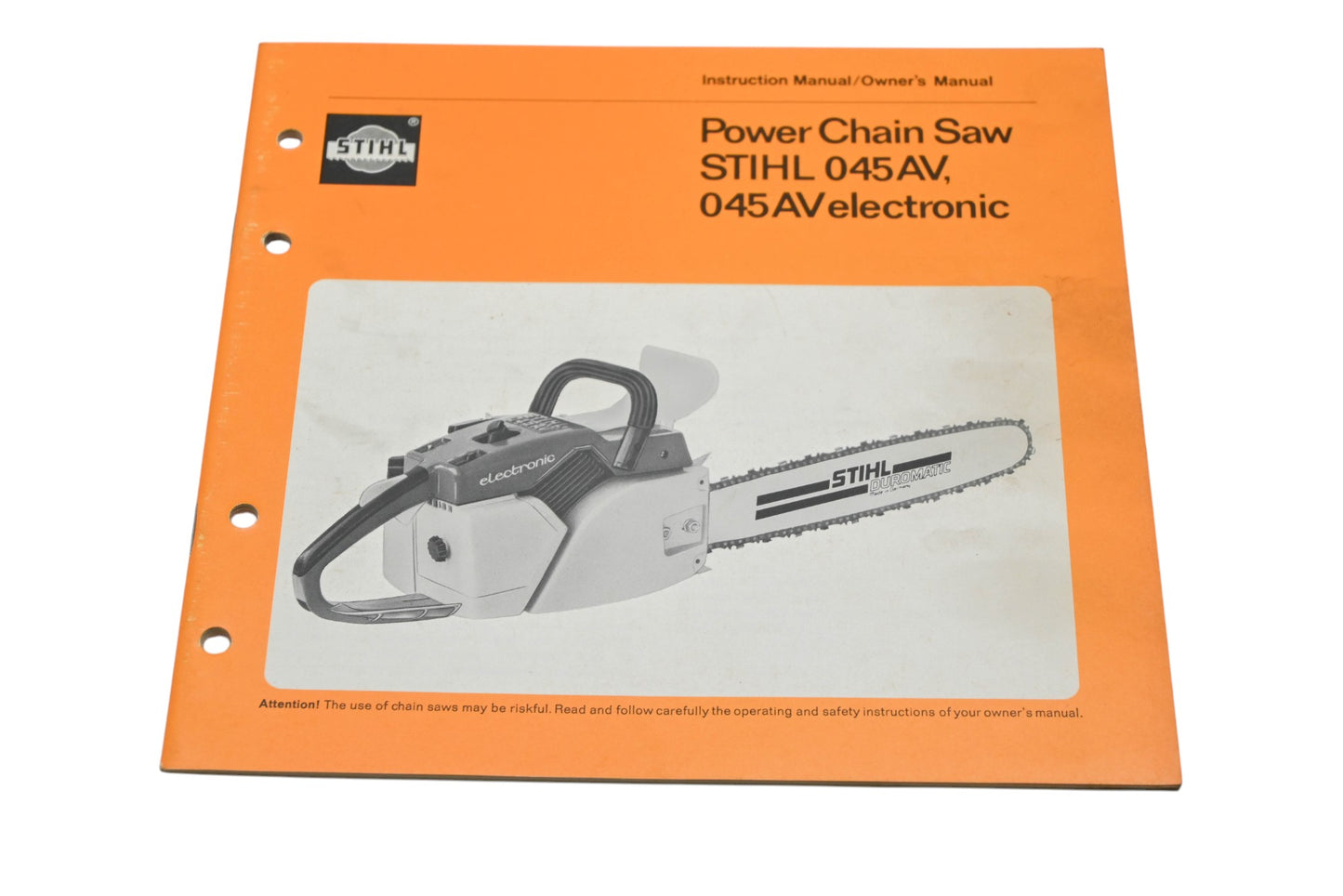 OEM Stihl 0451 115 0121 045AV Electronic Chain Saw Owner's Manual