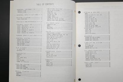 OEM Kawasaki 99924-2034-01 FC180V OHV Engine Shop Manual