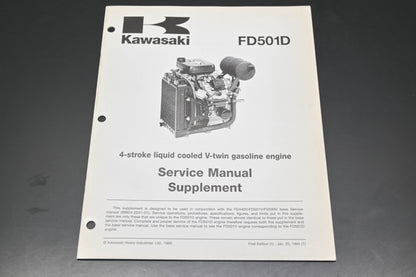 OEM Kawasaki 99924-2043-51 FD501D Service Manual Supplement