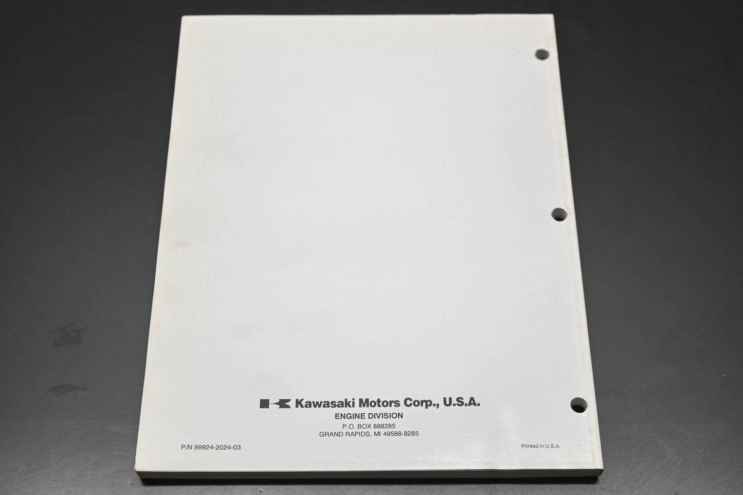 OEM Kawasaki 99924-2024-03 FE250 290 350 Engine Shop Manual