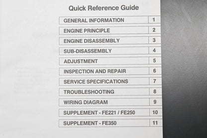 OEM Kawasaki 99924-2024-03 FE250 290 350 Engine Shop Manual