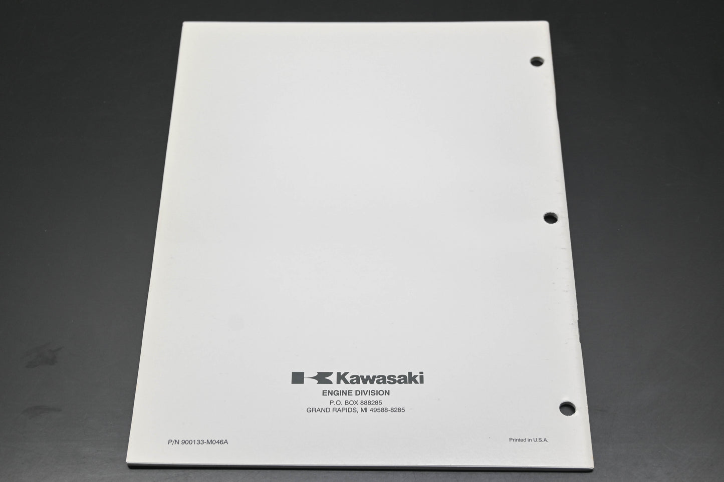 OEM Kawasaki 900133-M046A KT12 Engine Shop Manual
