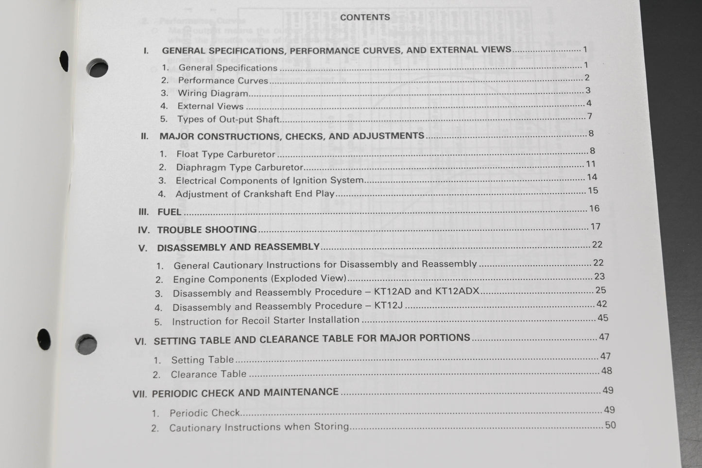 OEM Kawasaki 900133-M046A KT12 Engine Shop Manual