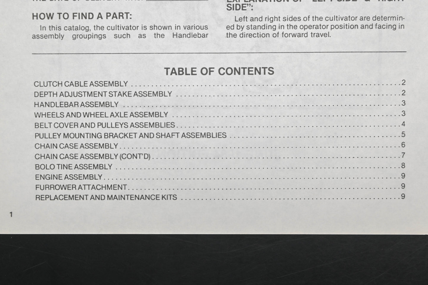 Troy Bilt CAT-56(6/84) Cultivator Plus Parts Catalog