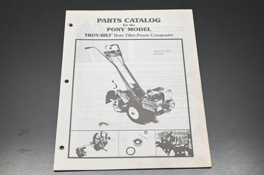 Troy Bilt MNL-14P 81 Pony Roto Tiller Parts Catalog