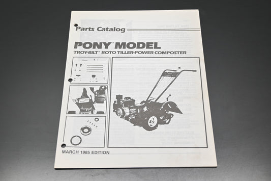 Troy Bilt CAT-64(3/85) 85 Pony Roto Tiller Parts Catalog
