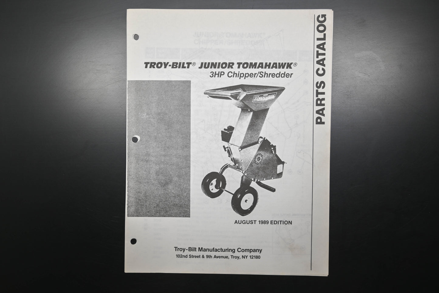 Troy Bilt CT940889 89 Junior Tomahawk Chipper Parts Catalog