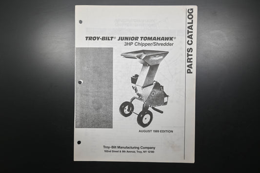 Troy Bilt CT940889 89 Junior Tomahawk Chipper Parts Catalog