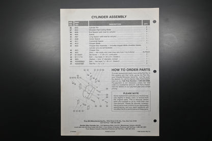 Troy Bilt CT940889 89 Junior Tomahawk Chipper Parts Catalog