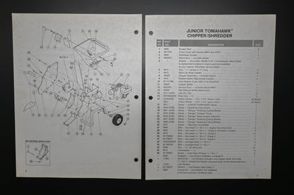 Troy Bilt CT940889 89 Junior Tomahawk Chipper Parts Catalog