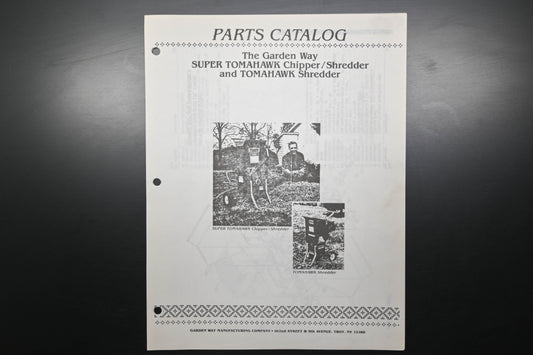 Troy Bilt CAT-57(11/84) Super Tomahawk Shredder Chipper Parts Catalog