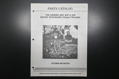 Troy Bilt CT571085 85 Super Tomahawk Shredder Chipper Parts Catalog