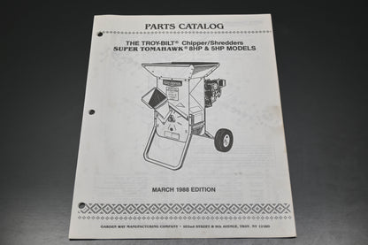 Troy Bilt CT1000388 88 Super Tomahawk Chipper Shredder Parts Catalog