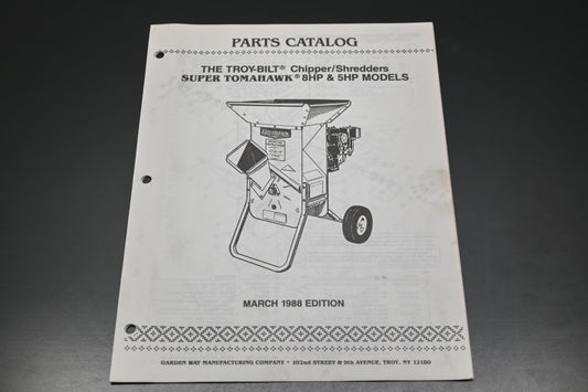 Troy Bilt CT1000388 88 Super Tomahawk Chipper Shredder Parts Catalog