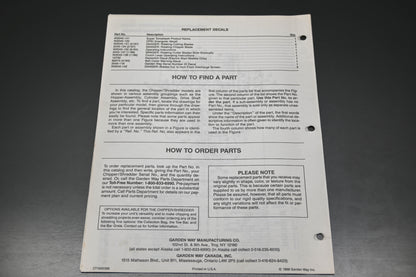 Troy Bilt CT1000388 88 Super Tomahawk Chipper Shredder Parts Catalog
