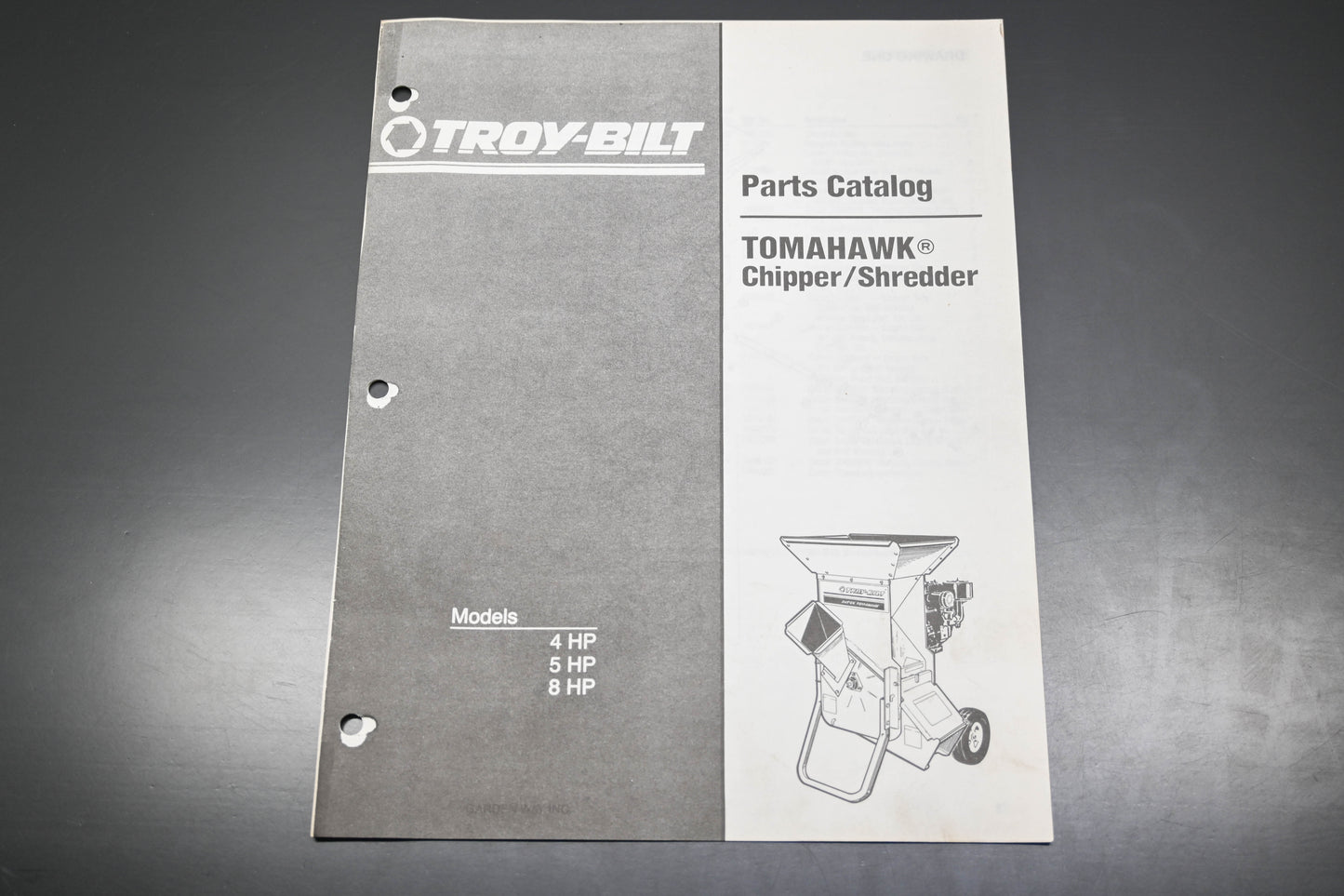 Troy Bilt 1900500 90 Tomahawk Chipper Shredder Parts Catalog