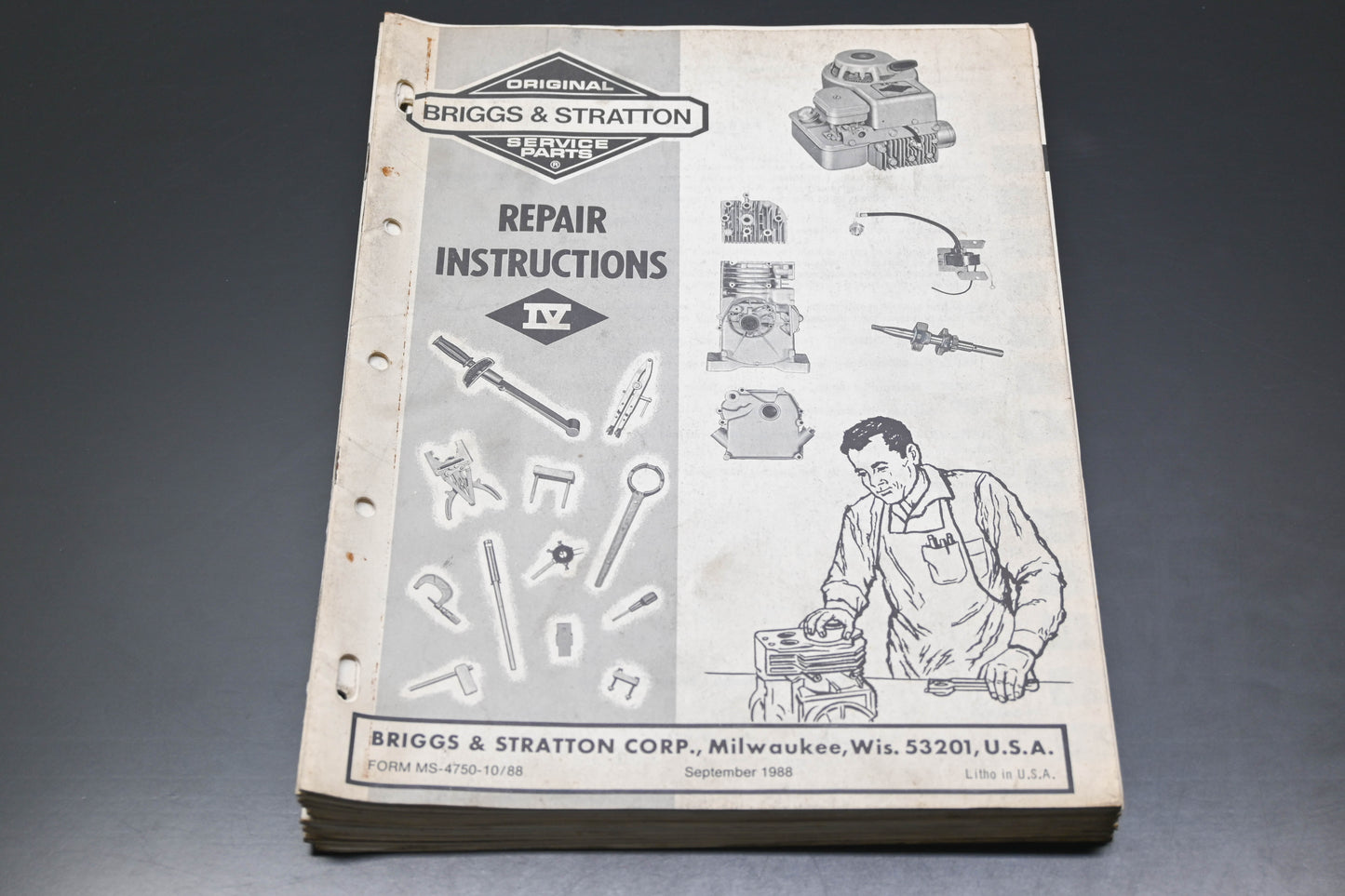 OEM Briggs & Stratton MS-4750-10/88 Repair Instructions IV