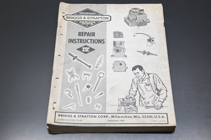 OEM Briggs & Stratton MS-4750-10/88 Repair Instructions IV