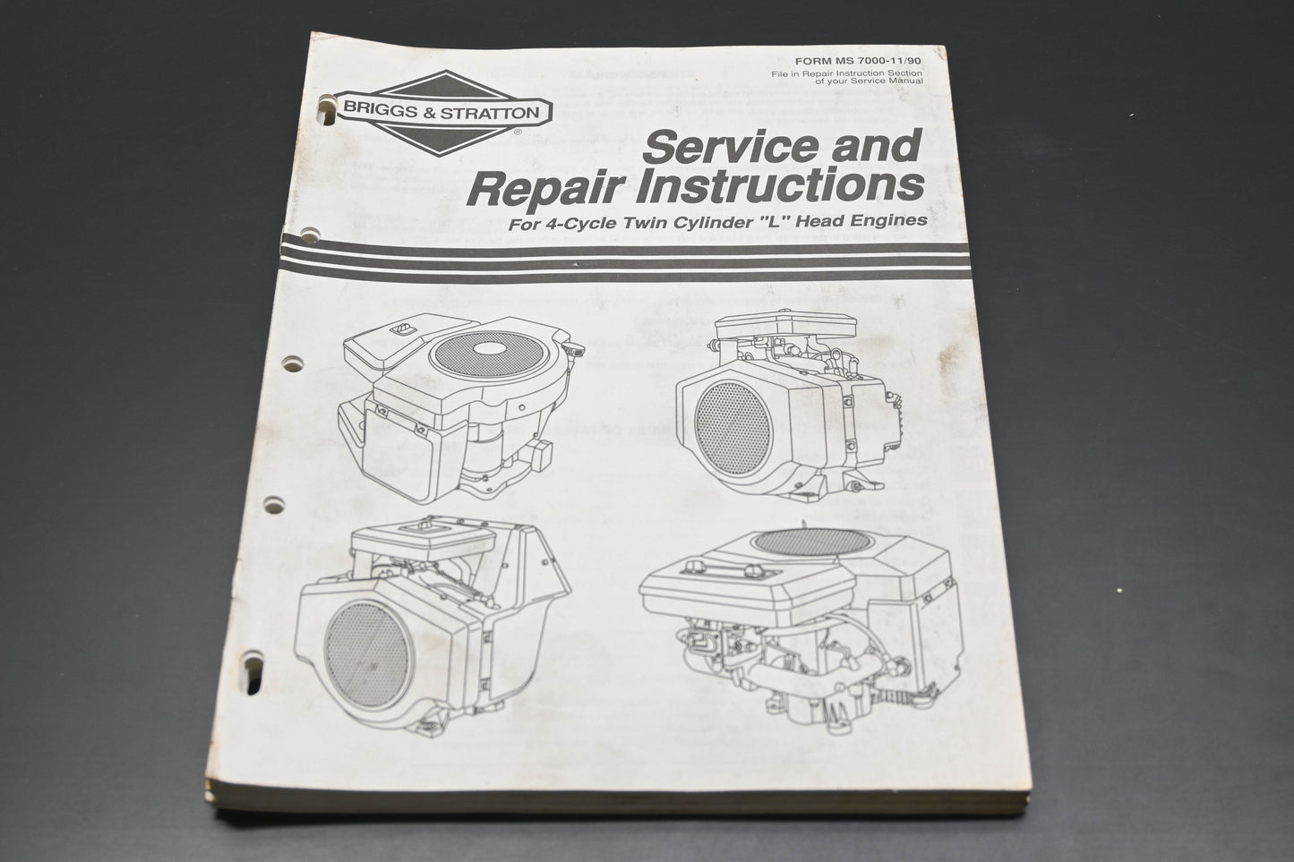 OEM Briggs & Stratton MS-7000-11/90 Twin Cylinder Shop Repair Manual