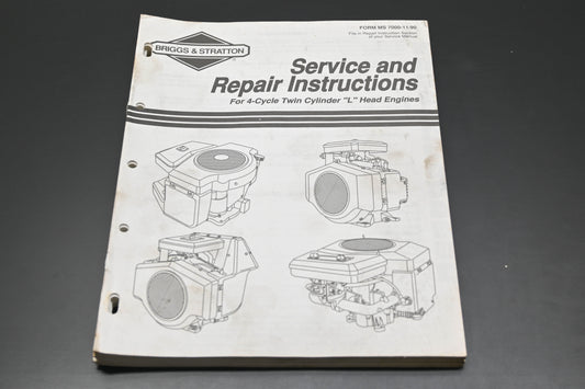 OEM Briggs & Stratton MS-7000-11/90 Twin Cylinder Shop Repair Manual