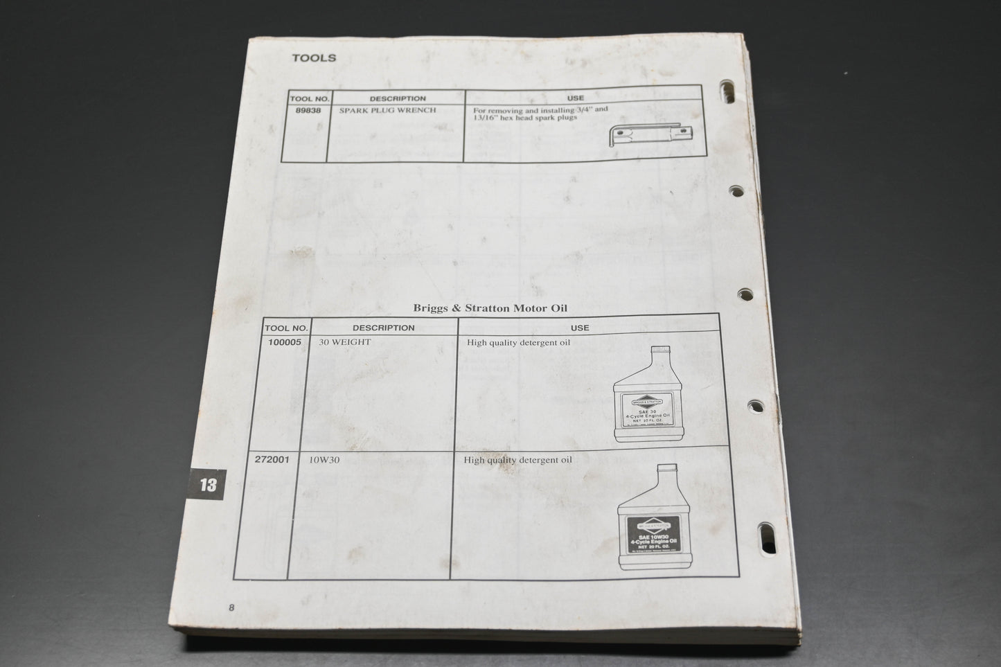 OEM Briggs & Stratton MS-7000-11/90 Twin Cylinder Shop Repair Manual