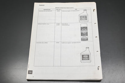 OEM Briggs & Stratton MS-9939-5/89 Single Cylinder OHV Shop Repair Manual