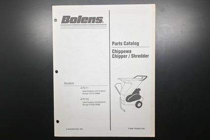 Bolens 1763606, 176-3606 Chippewa Models 47011 47018 Parts Catalog