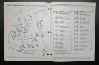 Bolens 1763606, 176-3606 Chippewa Models 47011 47018 Parts Catalog