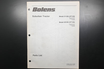 Bolens 4152-2 Suburban Tractor Models 3112G 3212G Parts List