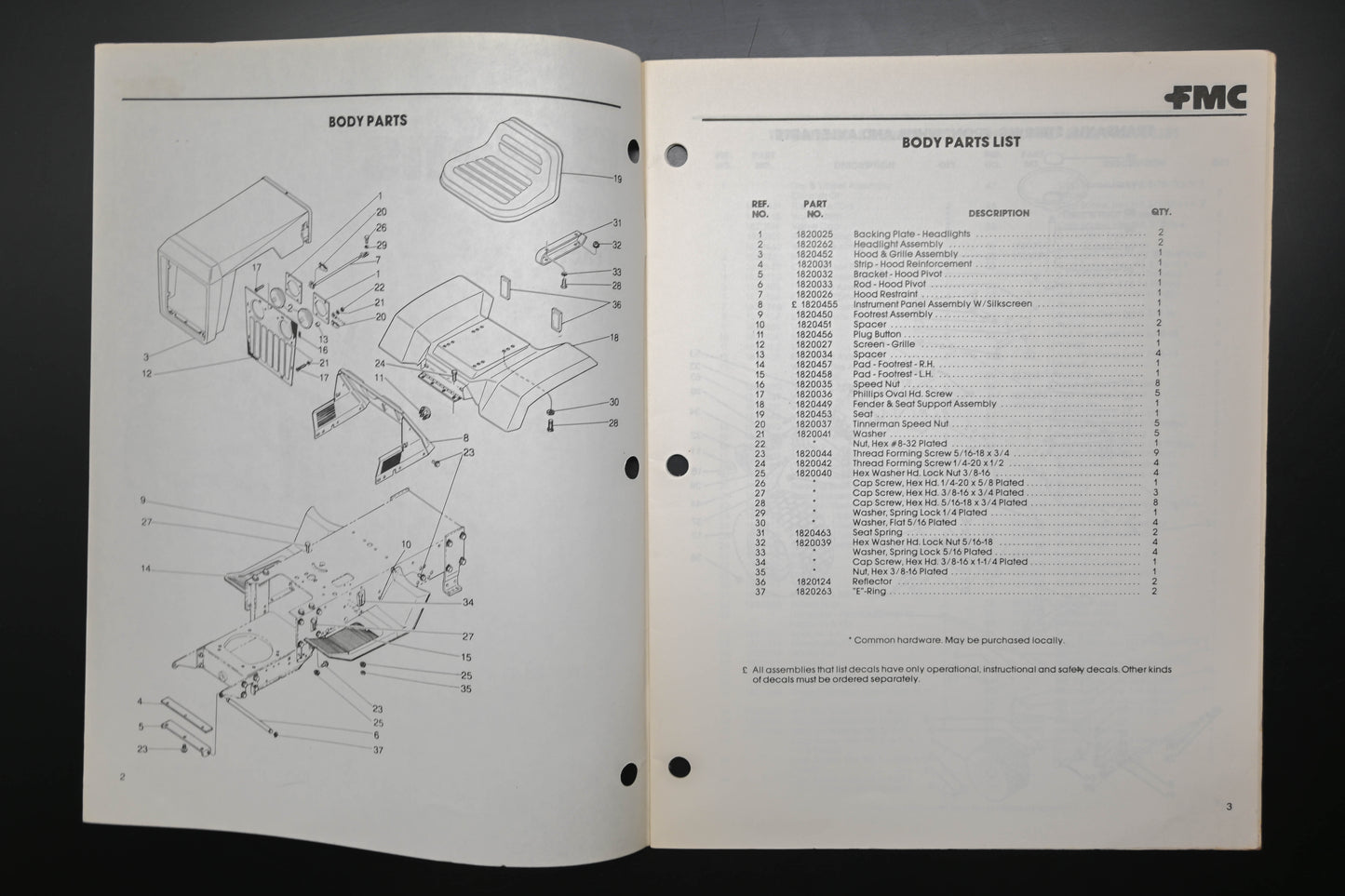 Bolens 553787, 217505 Tractor Model 2016G Parts List
