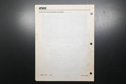 Bolens P553786, 217475 H11LT & Mower Attachment Parts List