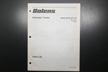 Bolens 4337 89 Suburban Tractor Parts List