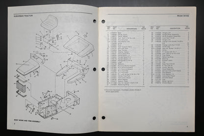 Bolens 4337 89 Suburban Tractor Parts List