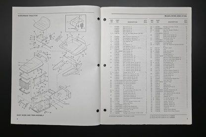 Bolens P4238-2 90 Suburban Tractor 3018G 3114G Parts List