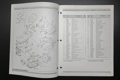Bolens 176-1619, 1761619 90 Suburban Tractor 3212G 3212GX Parts List