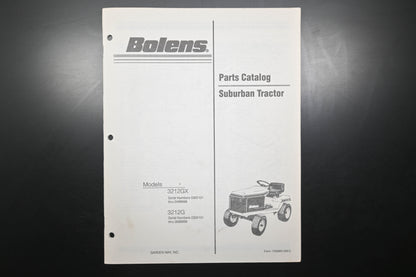 Bolens 1763965, 176-3965 Suburban Tractor Models 3212GX 3212G Parts List