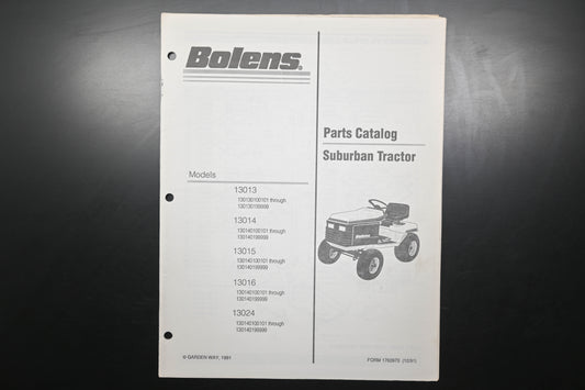 Bolens 1763970, 176-3970 Suburban Tractor Models 13013 - 13024 Parts Catalog