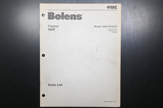 Bolens P553686 16HP Tractor Model 1659 Parts List