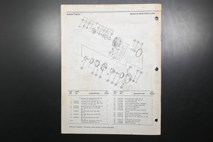 Bolens 4260-1 Tractor Models 5120H 5118HS Parts List