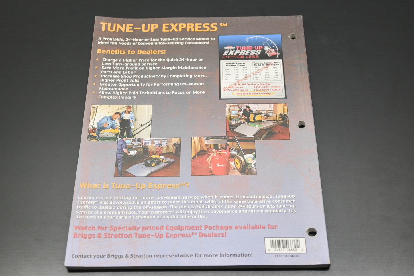 OEM Briggs & Stratton CE8119-10/03, 024847066302 04 Technical Update Seminar